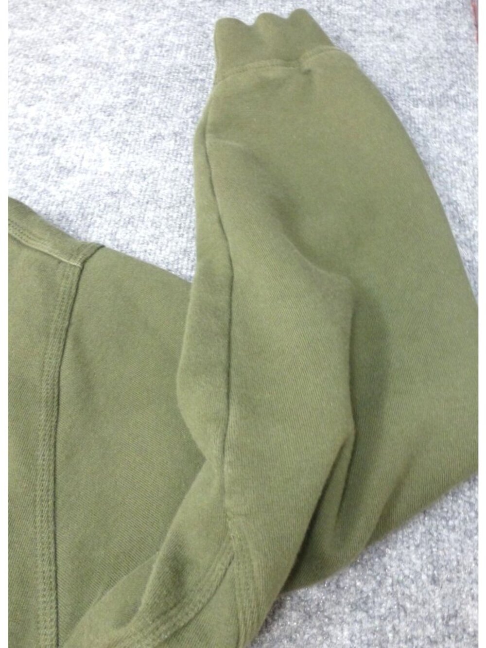 LL Bean Katahdin Iron Works Sherpa Lined Mens Green Full Zip Fleece Jacket LG Ta - Picture 8 of 11